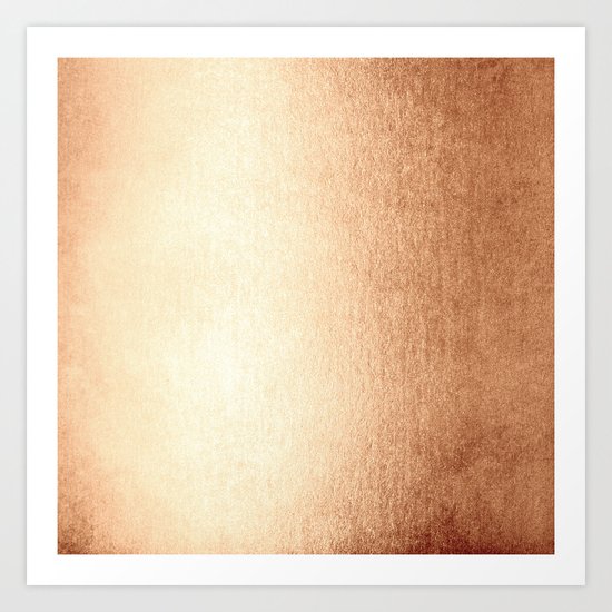 Simply Deep Bronze Amber Art Print