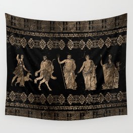 Greek Deities and Meander key ornament Wall Tapestry