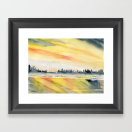 Sunset Reflections Framed Art Print