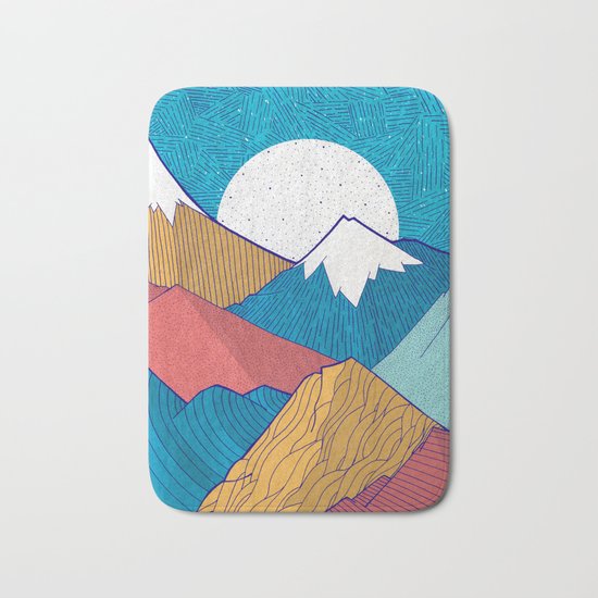 The Crosshatch Sky Bath Mat