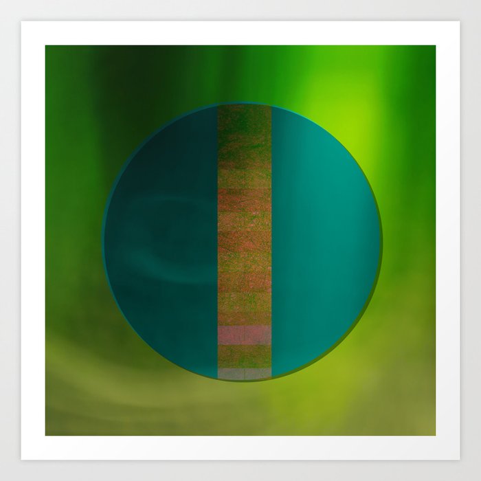 Sign - Green & Blue Disc  Art Print