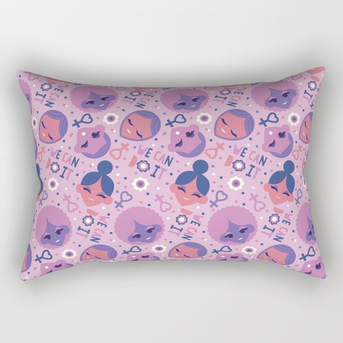 We Can Do It Pattern Rectangular Pillow