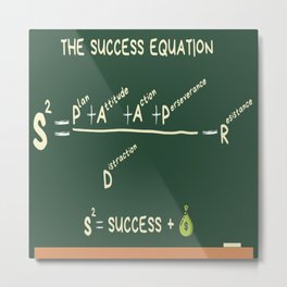 The Success Equation  Metal Print