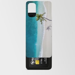 Tropical Palm Tree Beach, Sea Waves Android Card Case