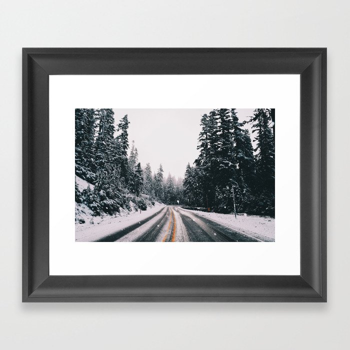 Winter Drive Framed Art Print