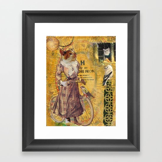 A Fine Morning for Cycling Framed Art Print