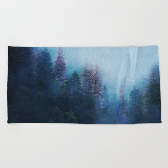 Dreamy Winter Forest Beach Towel