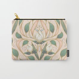 Art Nouveau Lone Blossom - Blush Carry-All Pouch