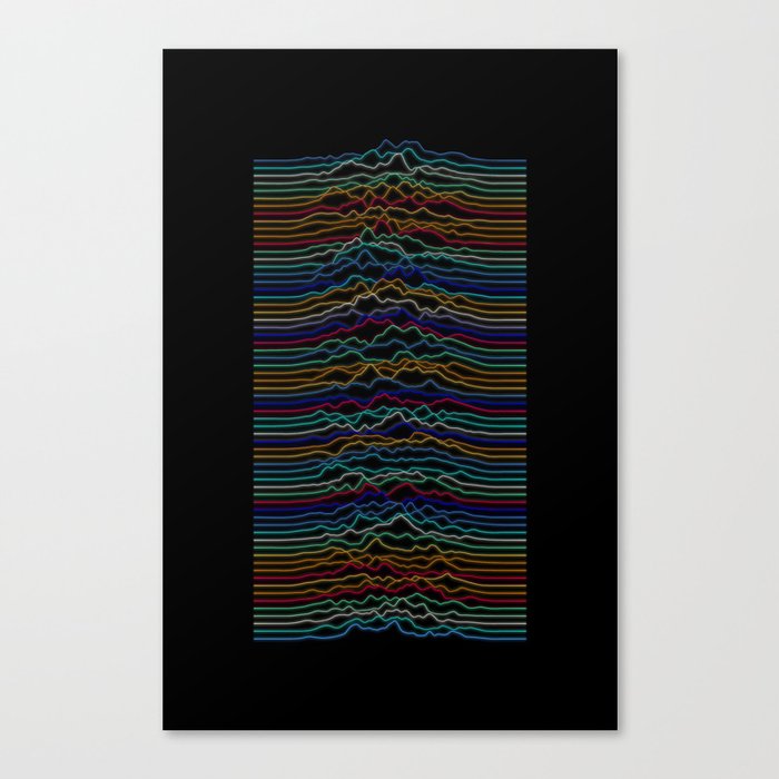 Color Waveform Canvas Print