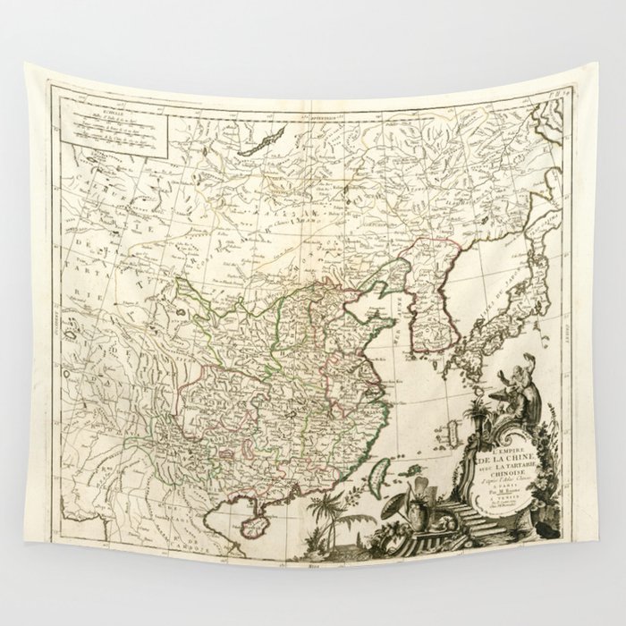 Map of China (1779) Wall Tapestry by The Arts  Society6