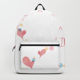 Watercolor illustration of heart and bubbles Backpack | Painting, Colorful, Yellow, Flower, Cute, Heart, Decoration, Handdraw, Love, Pink 
