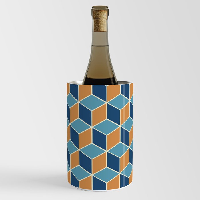 Blue and Orange Cubes Wine Chiller