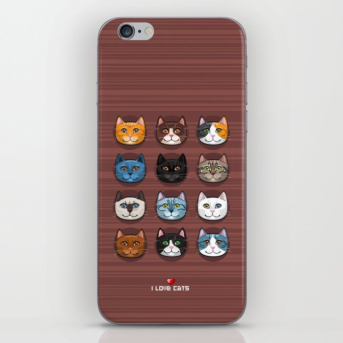 I love cats iPhone Skin