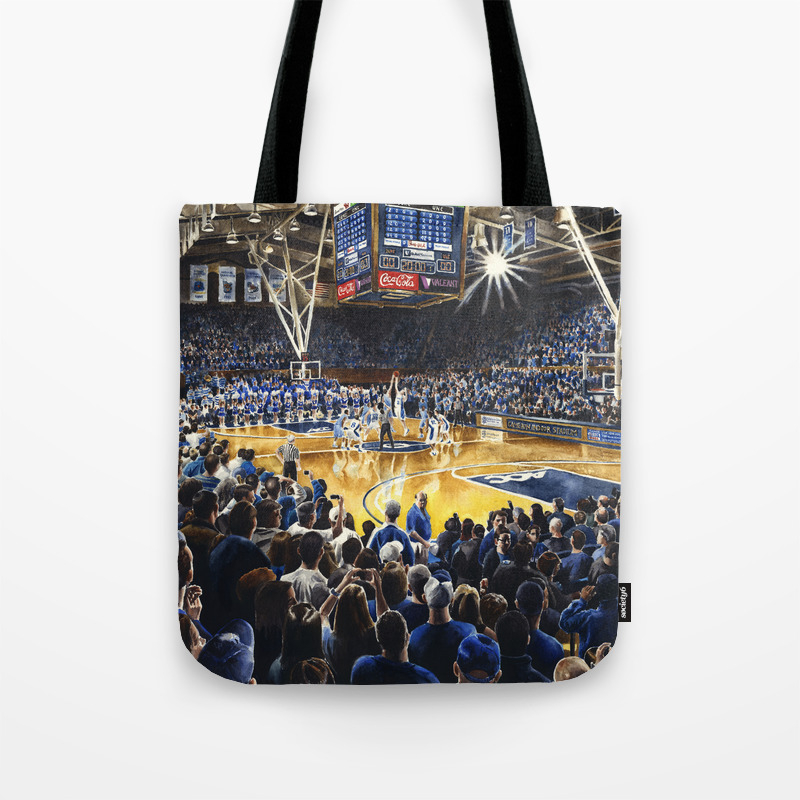 Tip Off Unc At Duke Tote Bag By The Max Gooding Company Society6