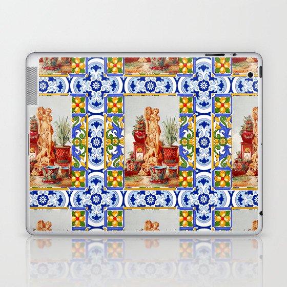 Italian,Sicilian art,majolica,tiles,baroque art Laptop & iPad Skin