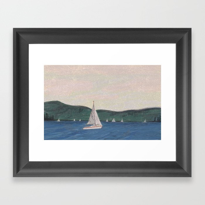 Sailboats.  Framed Art Print