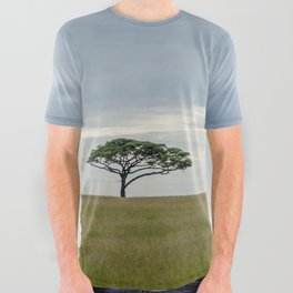 South Africa Photography - Lonely Acacia Tree At The Savannah All Over Graphic Tee