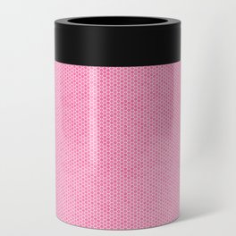 Small Bright Pink Honeycomb Bee Hive Geometric Hexagonal Design Can Cooler