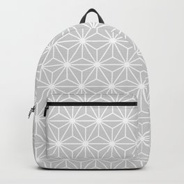 Muted Silver Isosceles Triangle Pattern Backpack