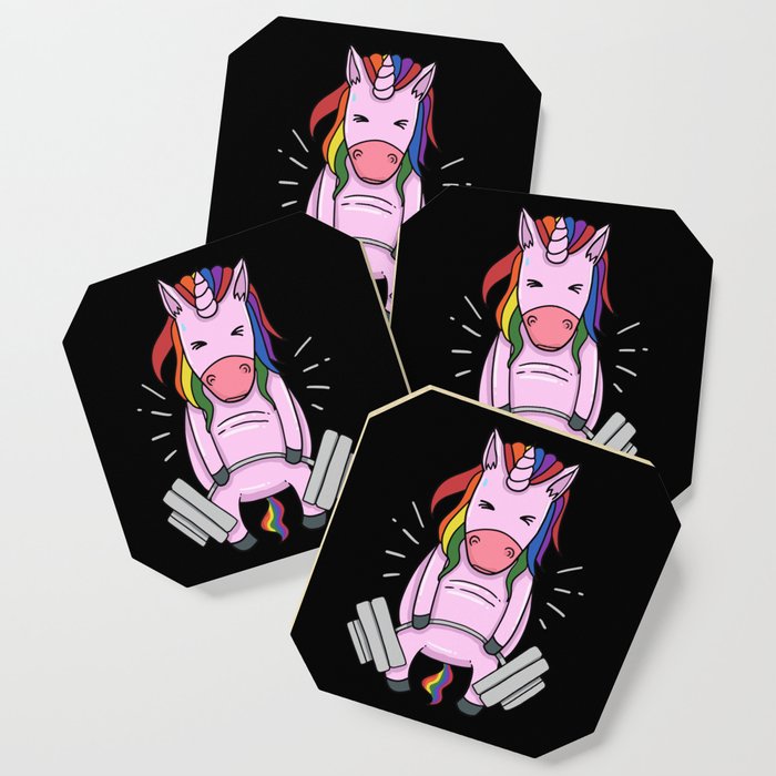 Weightlifting Unicorn | Fitness Training Coaster