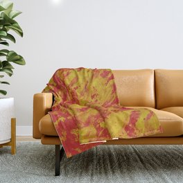Abstraction Fire Yellow Orange Throw Blanket