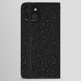 Leopard Print 2.0 - Black iPhone Wallet Case