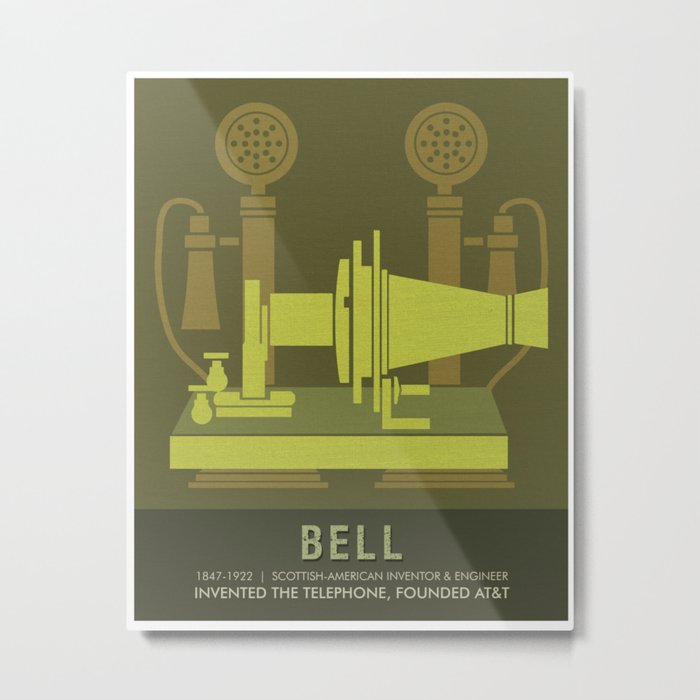 Science Posters - Alexander Graham Bell - Inventor, Engineer Metal Print