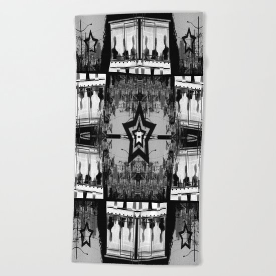 Masking The Inhuman Populace Beach Towel