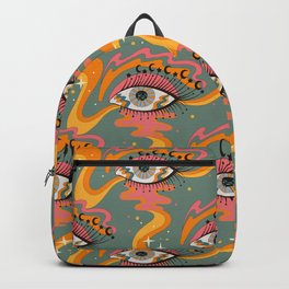 Cosmic Eye Retro 70s, 60s inspired psychedelic Backpack