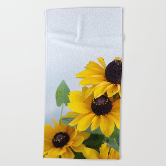 Little Sunflowers #1 #decor #art #society6 Beach Towel