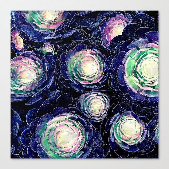 Plant Life At Night Canvas Print