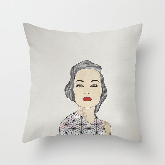 Silver Throw Pillow