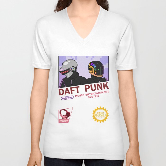 Daft Punk Music Entertainment system V Neck T Shirt