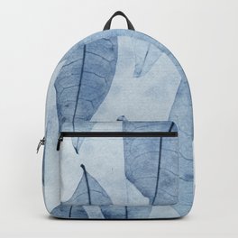 Botanical Pattern 2 (blue) Backpack | Design, Country, Rustic, Rural, Farmhouse, Blue, Photo, Garden, Plants, Vintage 