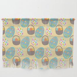 Colorful Pastel Easter Egg Pattern Wall Hanging