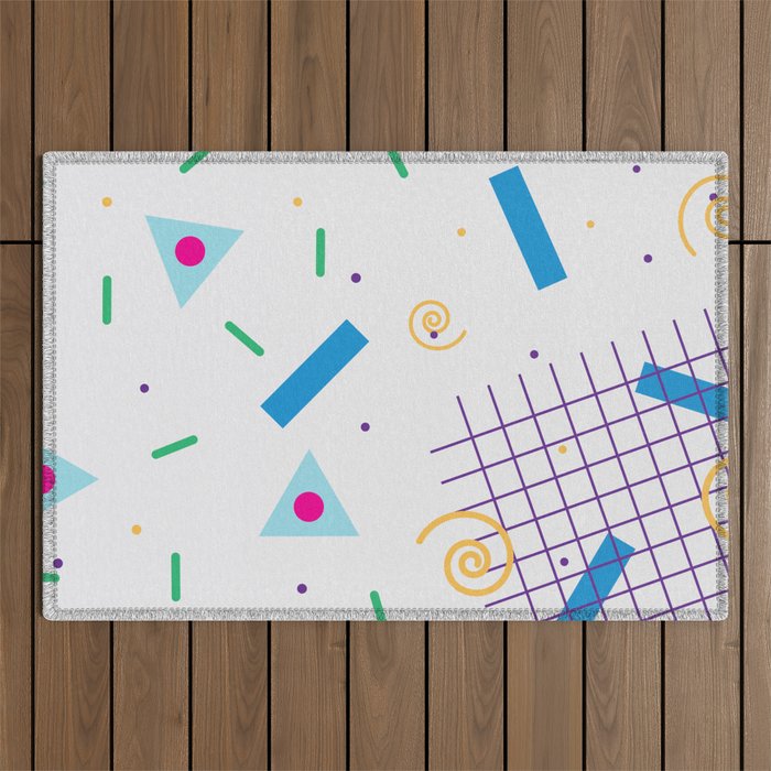 90's graphic Outdoor Rug
