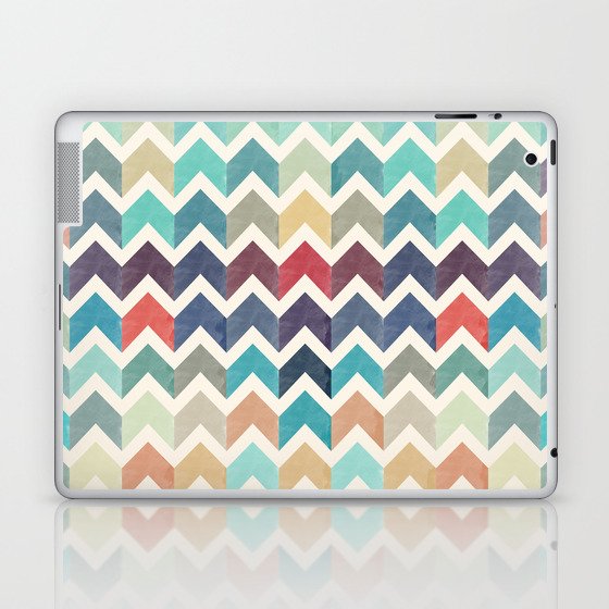 Watercolor Chevron Pattern Laptop & iPad Skin