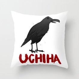 Black Raven and Crow Rose Uchiha Designs Eye Cycle Image Kids Art Picture Throw Pillow