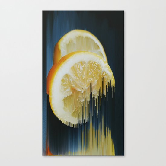 Lemony Good Glitch Canvas Print