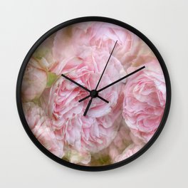Vintage English Roses Wall Clock