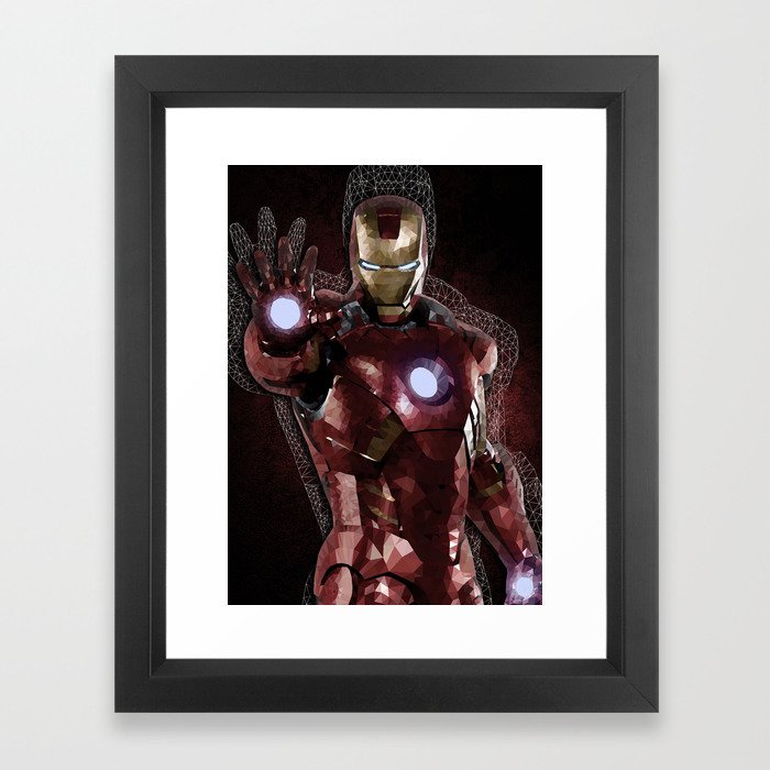 The iron hero Framed Art Print