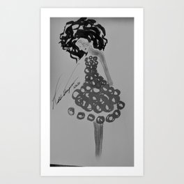 Black Women Celebrate Spring APRIL DRAWING Art Print