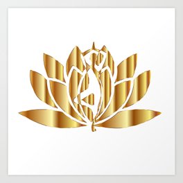 Golden Lotus Art Print