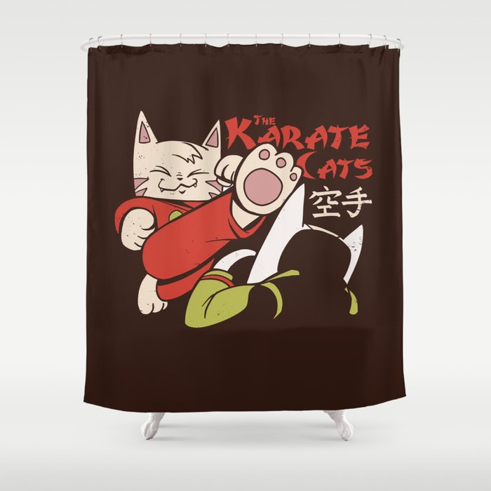 karate cats Shower Curtain