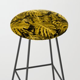 Leaves Gold Yellow Bar Stool