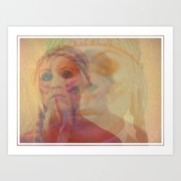 THE BRAVEST BLONDE GHOST Art Print | People, Pop Surrealism, Photo, Abstract 