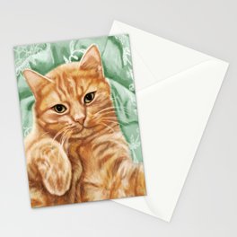Soft and Purry Orange Tabby Cat Stationery Cards
