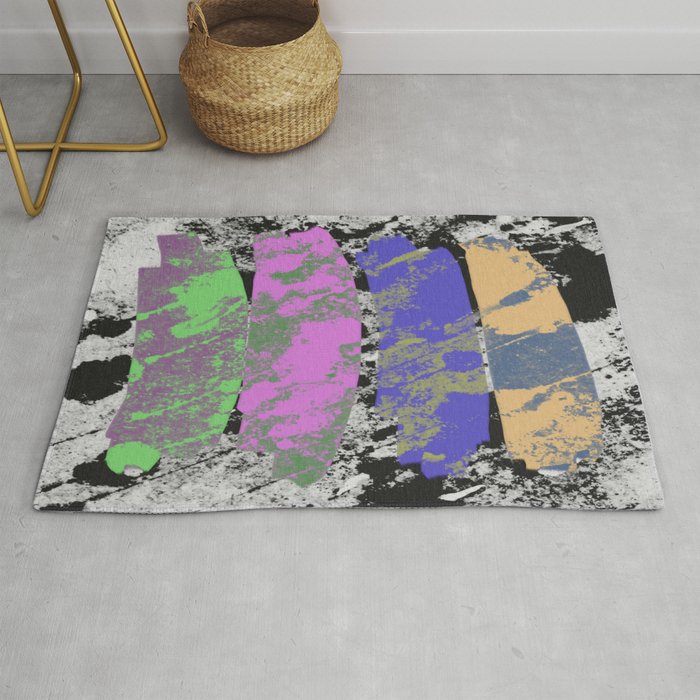 All 4 One - Abstract, textured artwork Rug
