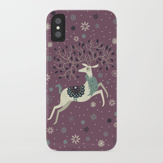 Prancing Reindeer iPhone Case