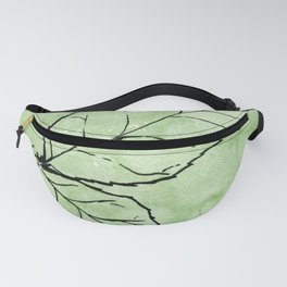 Two Leaves on Green Fanny Pack